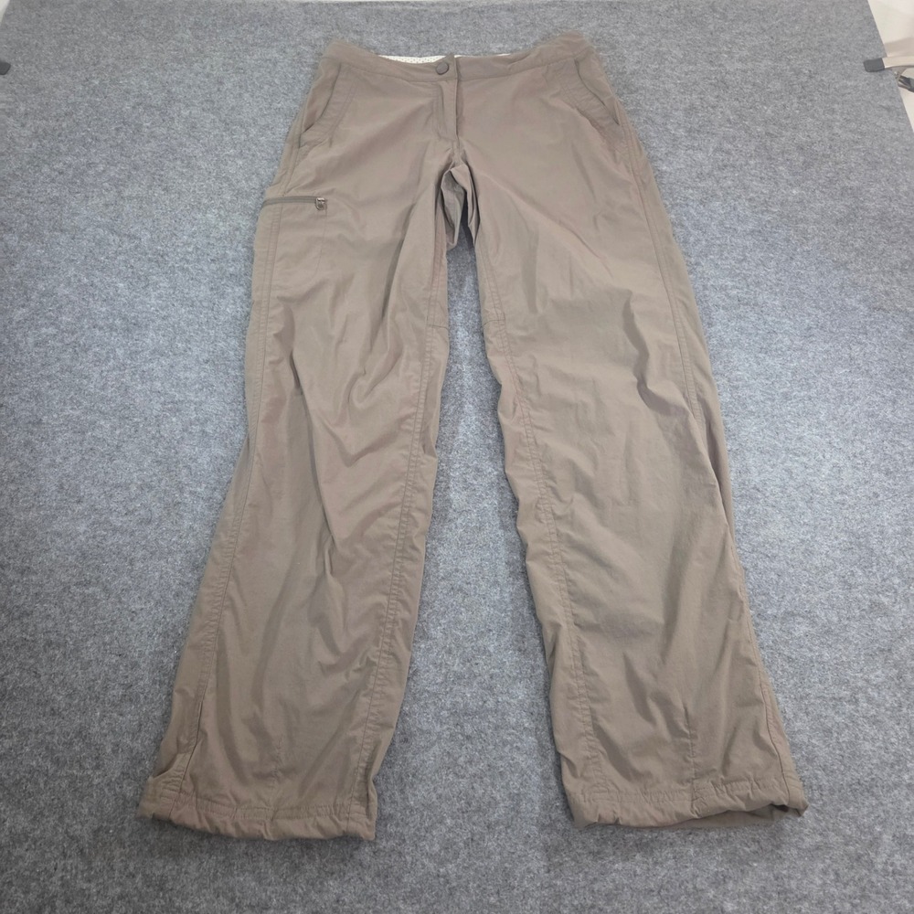 LL Bean Vista Camp Pants Womens 4 Regular Taupe Brown Nylon Stretch Hiking 0HMN3